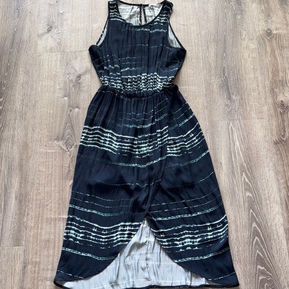 Tart Collections Elegant Blue and Green High Low Dress